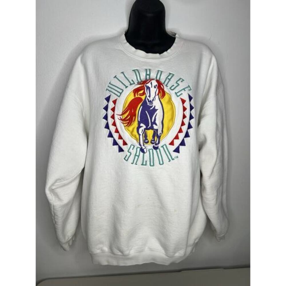 Vintage Lee 90s Wild Horse Saloon Crew Neck Mens Large Sweatshirt Retro